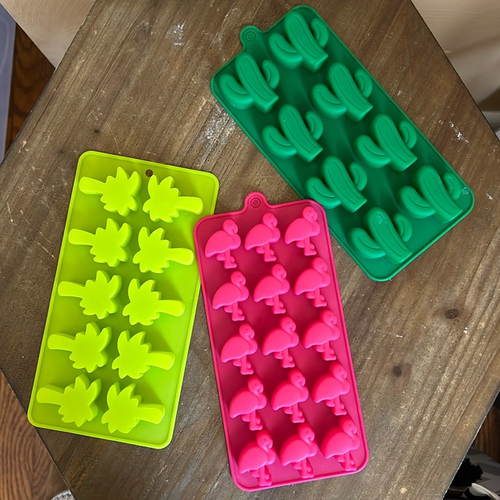 Tropical Silicone Molds - Ice cubes, jello, candy | flamingos, cactus, palm tree